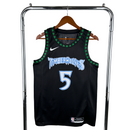 Regata NBA Minnesota Timberwolves Retrô Nike Authentic Edwards 5 - Preta