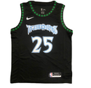 Regata NBA Minnesota Timberwolves Retrô Nike Authentic Rose 25 - Preta