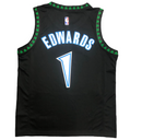 Regata NBA Minnesota Timberwolves Retrô Nike Authentic Edwards 1 - Preta