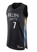 Regata NBA Brooklyn Nets City Edition 20/21 Nike Authentic Durant 7 - Preta
