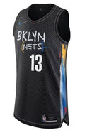 Regata NBA Brooklyn Nets City Edition 20/21 Nike Authentic Harden 13 - Preta